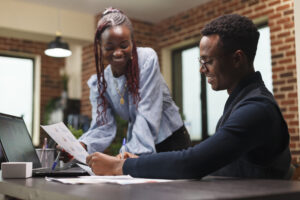 Marketing Research Company Employees Cooperating Regarding Project Sustainability. - ADF PRO