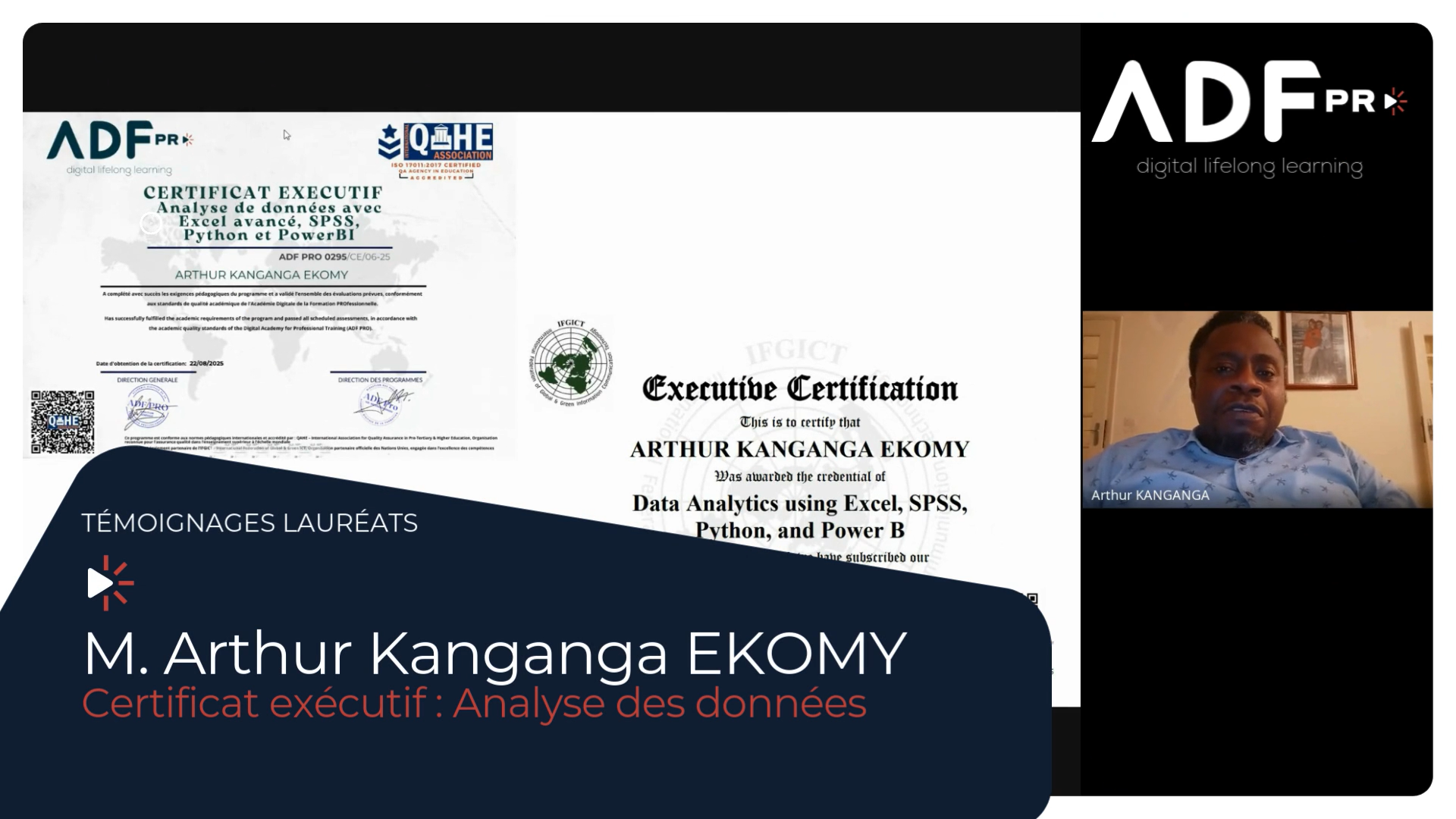 Certificat Analyse de données