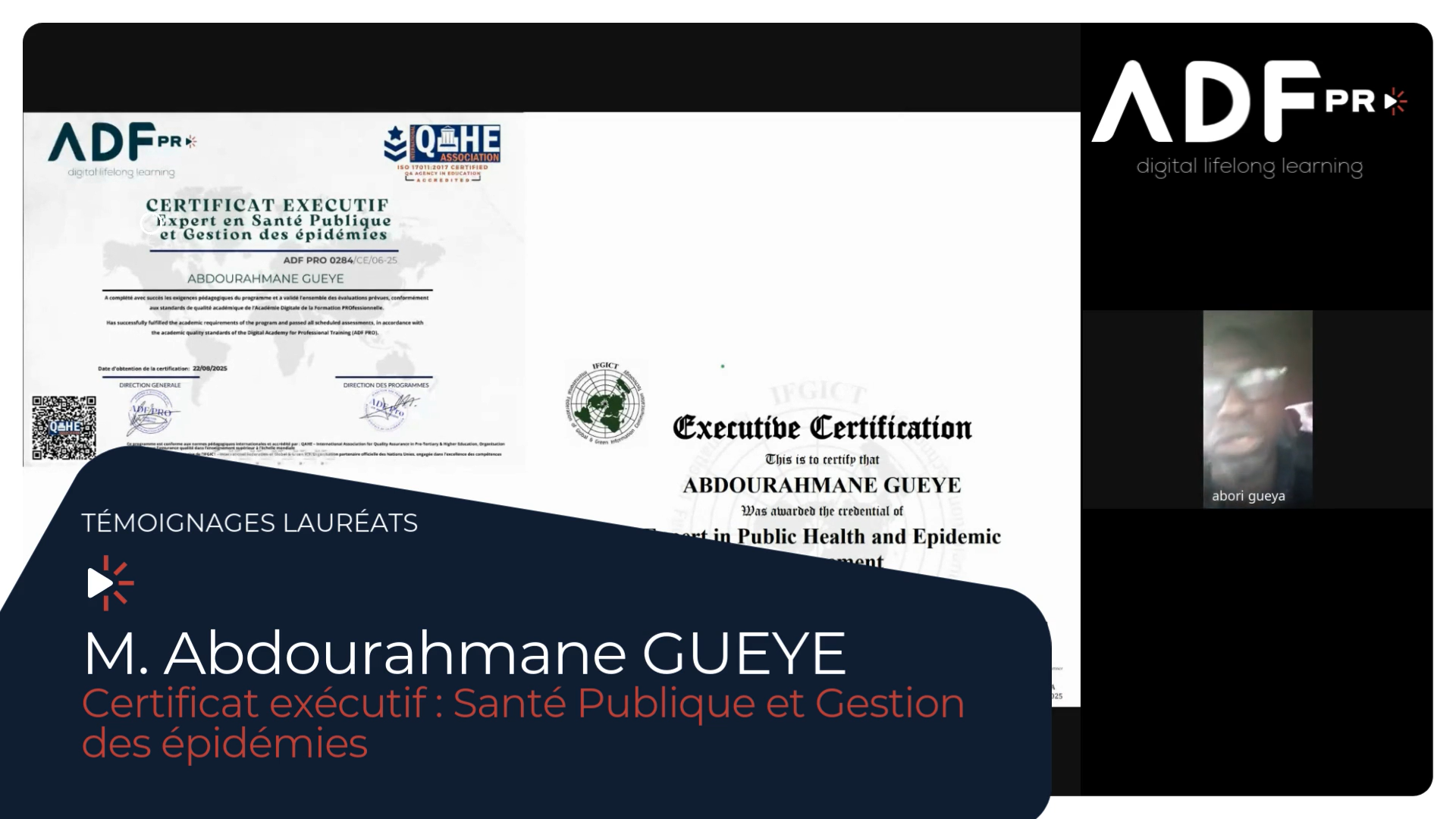 Certificat SP - Santé Publique