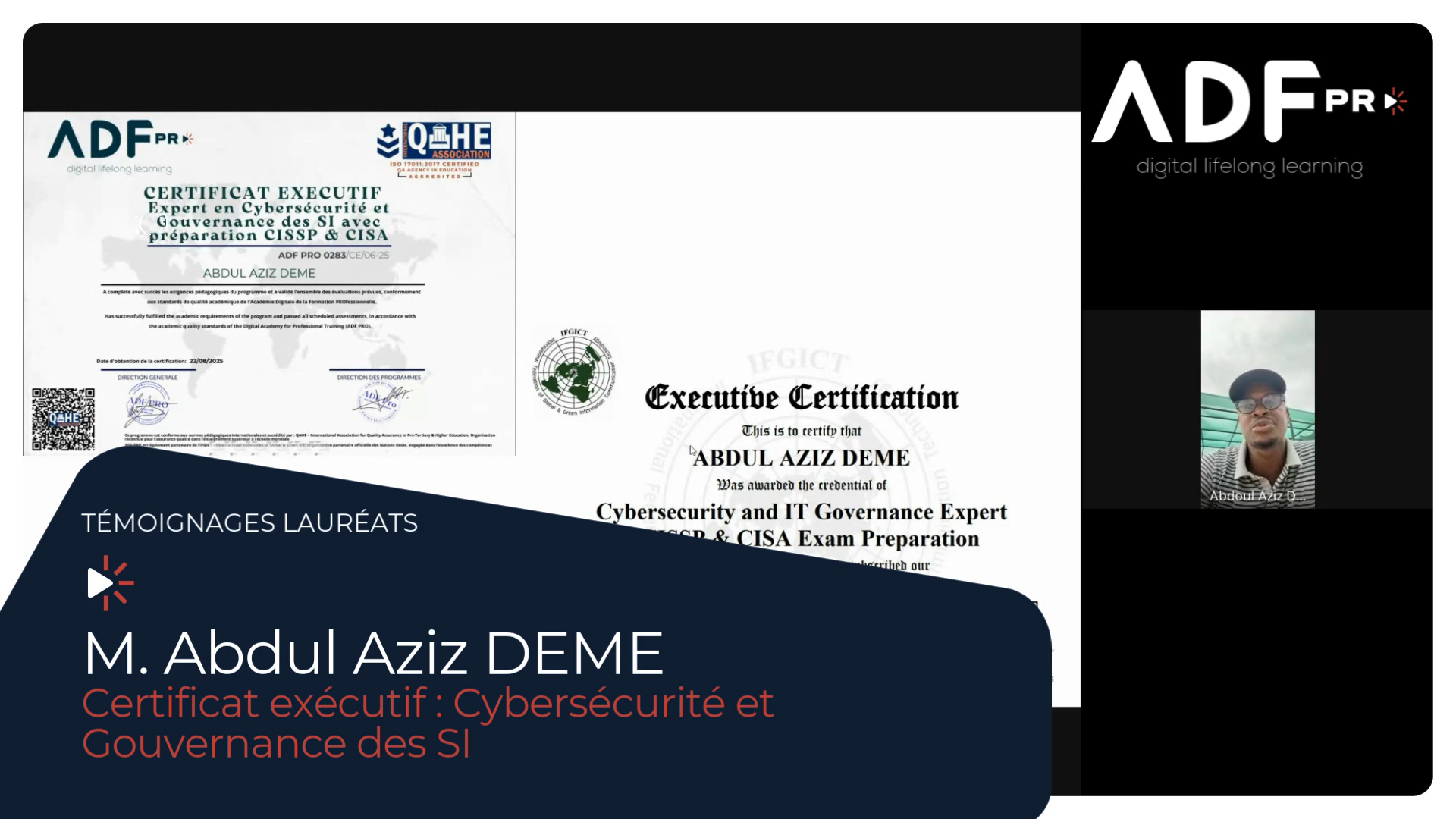 Certificat Cybersécurité, Audit et Gouvernance des SI